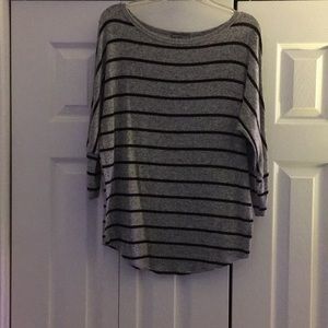 Gray and Black Striped MARKET & SPRUCE long sleeve